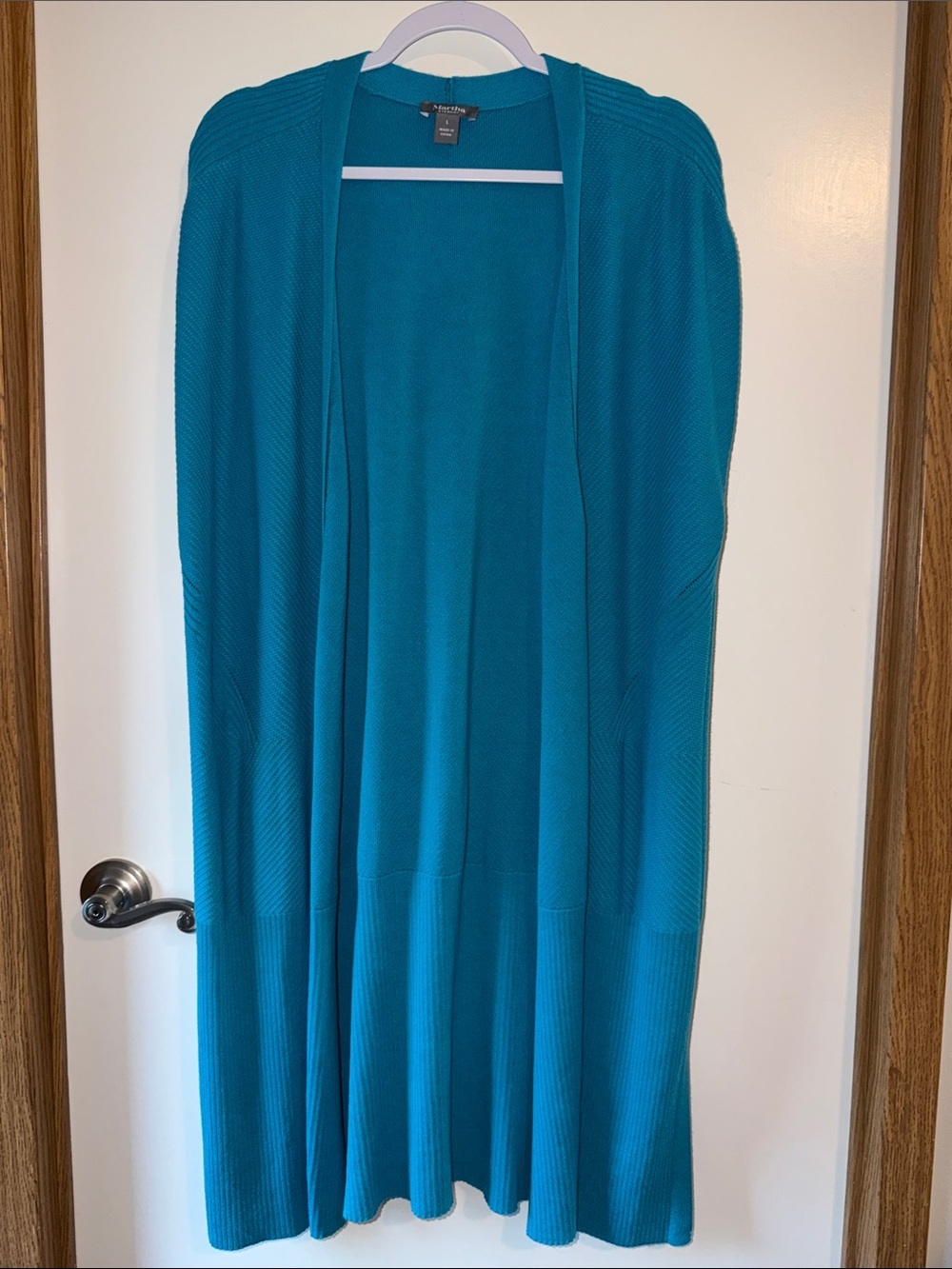 Martha Stewart Teal Cardigan Duster
